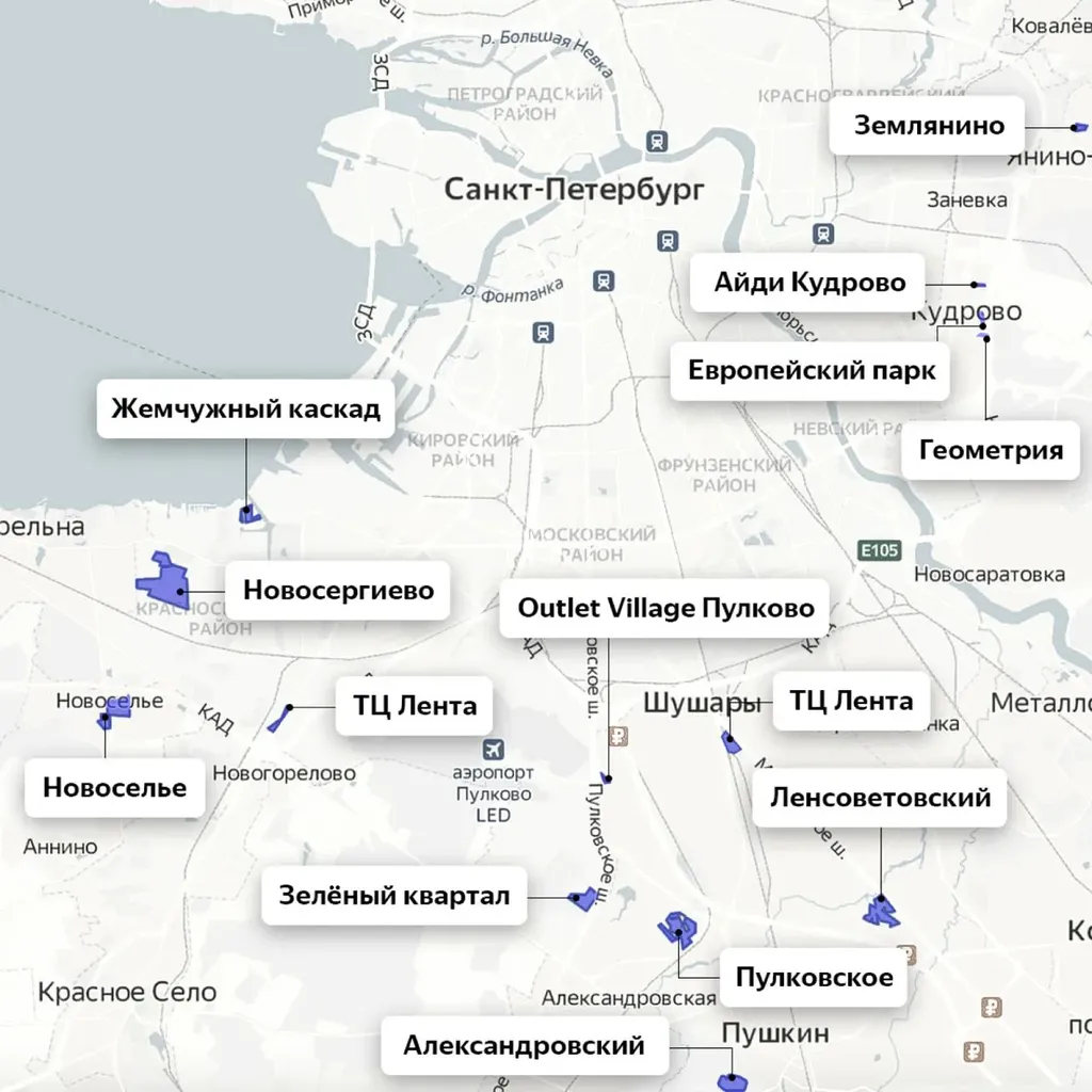 02 Новые зоны завершения аренды вокруг Санкт-Петербурга