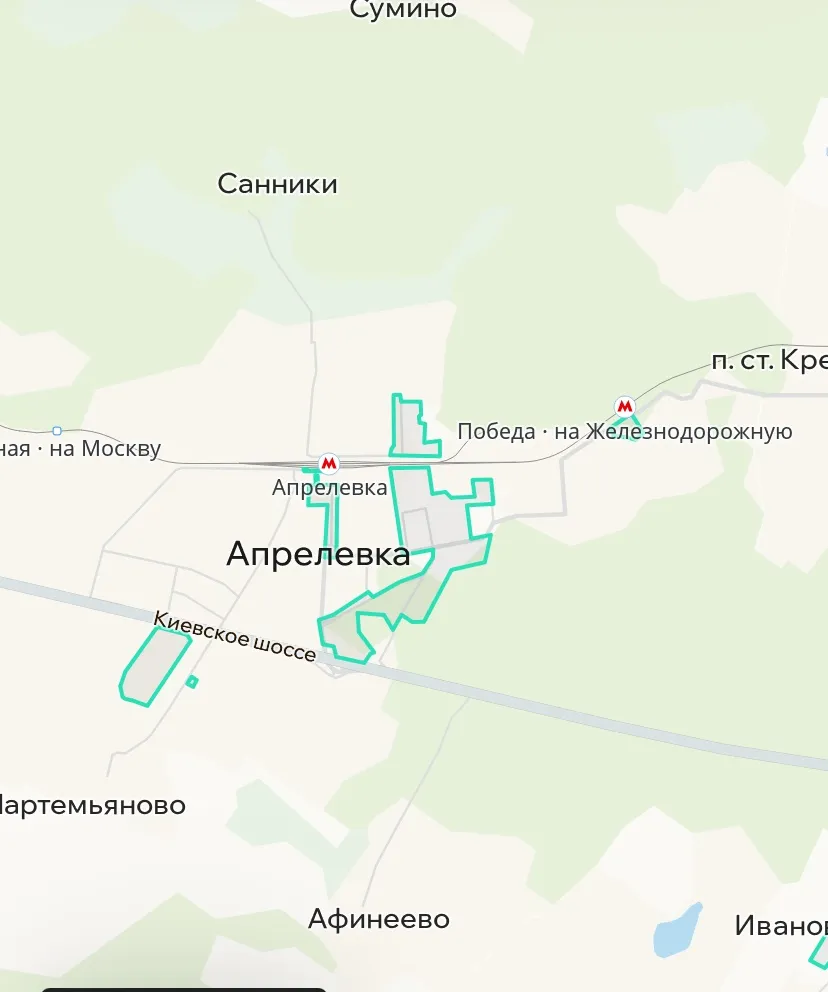 Зона покрытия Делимобиль в Апрелевке