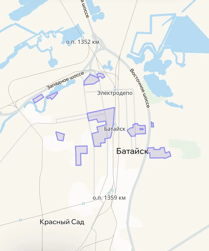 Зона покрытия Делимобиль в Батайске