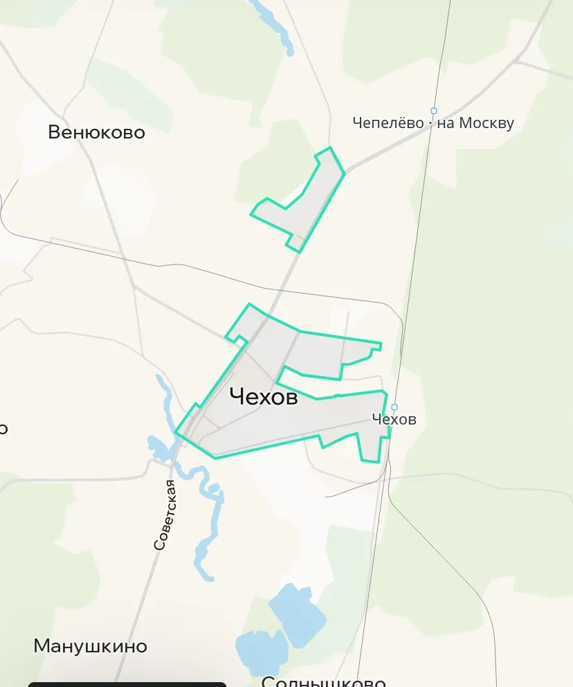 Зона покрытия Делимобиль в Чехове