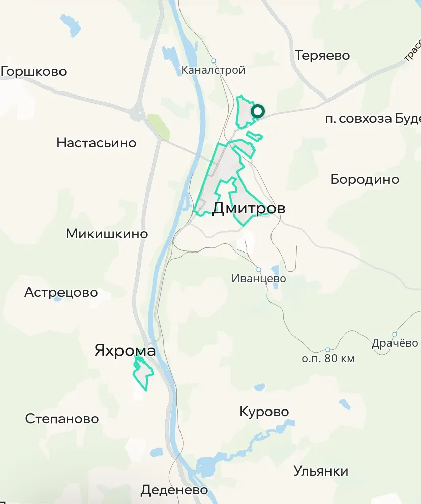 Зона покрытия Делимобиль в Дмитрове