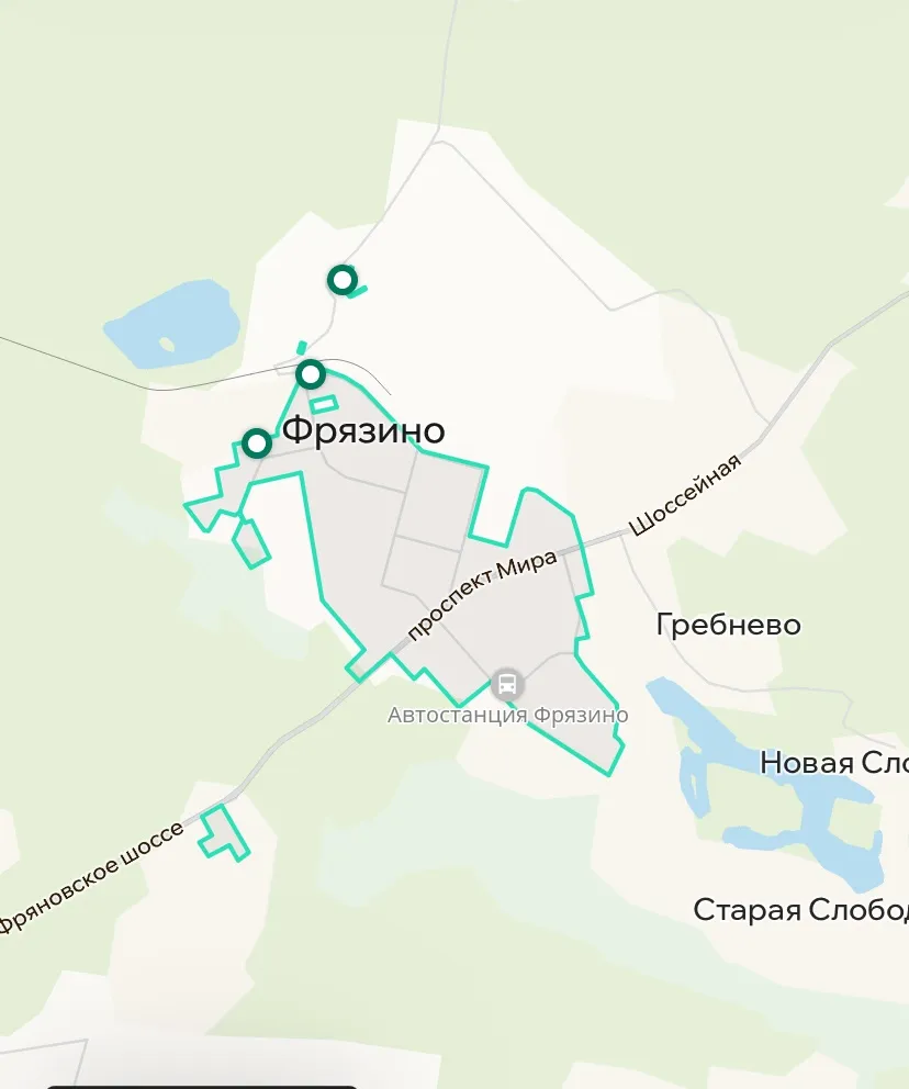 Зона покрытия Делимобиль в Фрязино