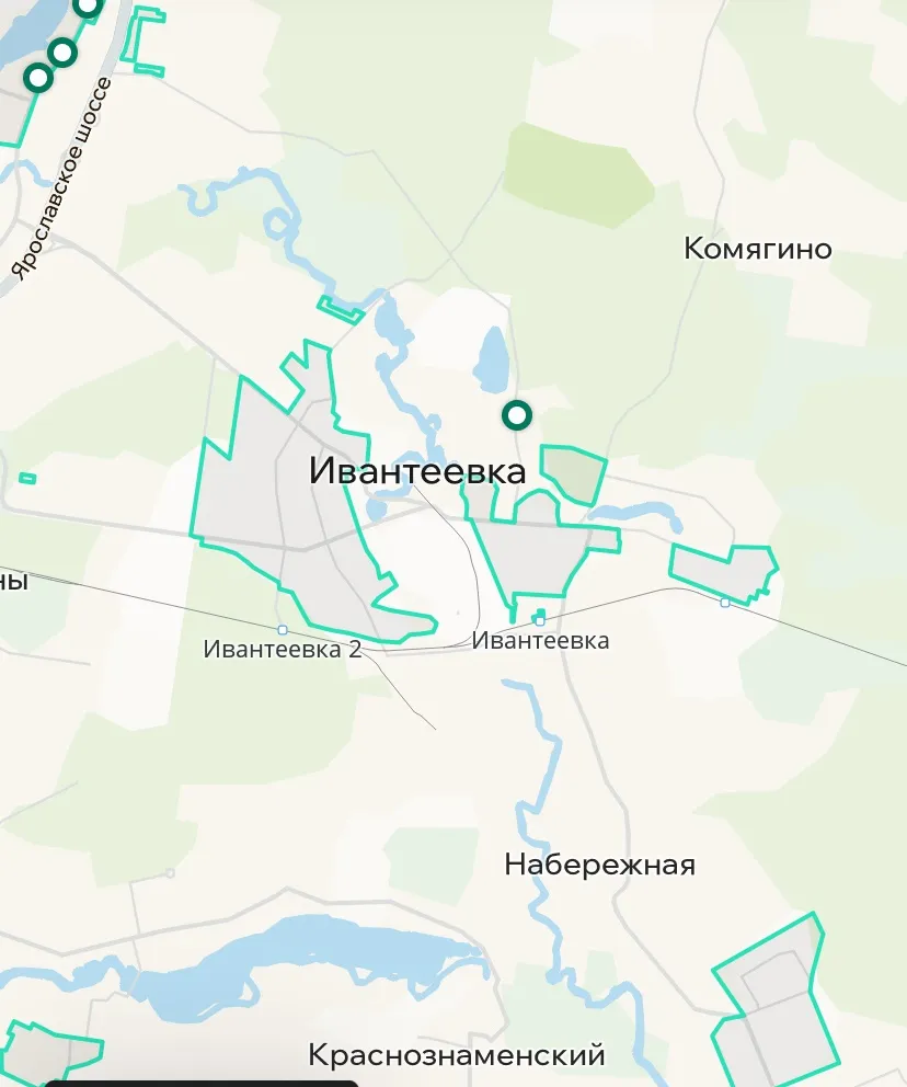 Зона покрытия Делимобиль в Ивантеевке