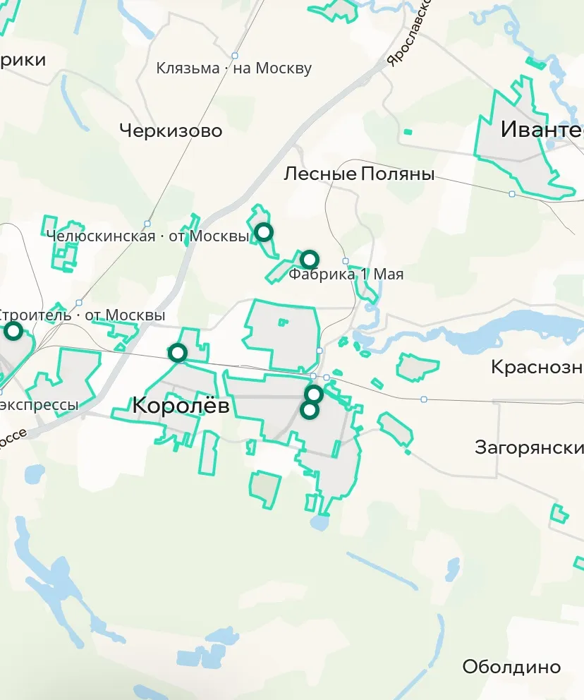 Зона покрытия Делимобиль в Королеве