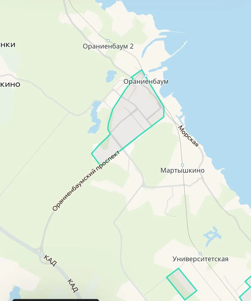 Зона покрытия Делимобиль в Ломоносове