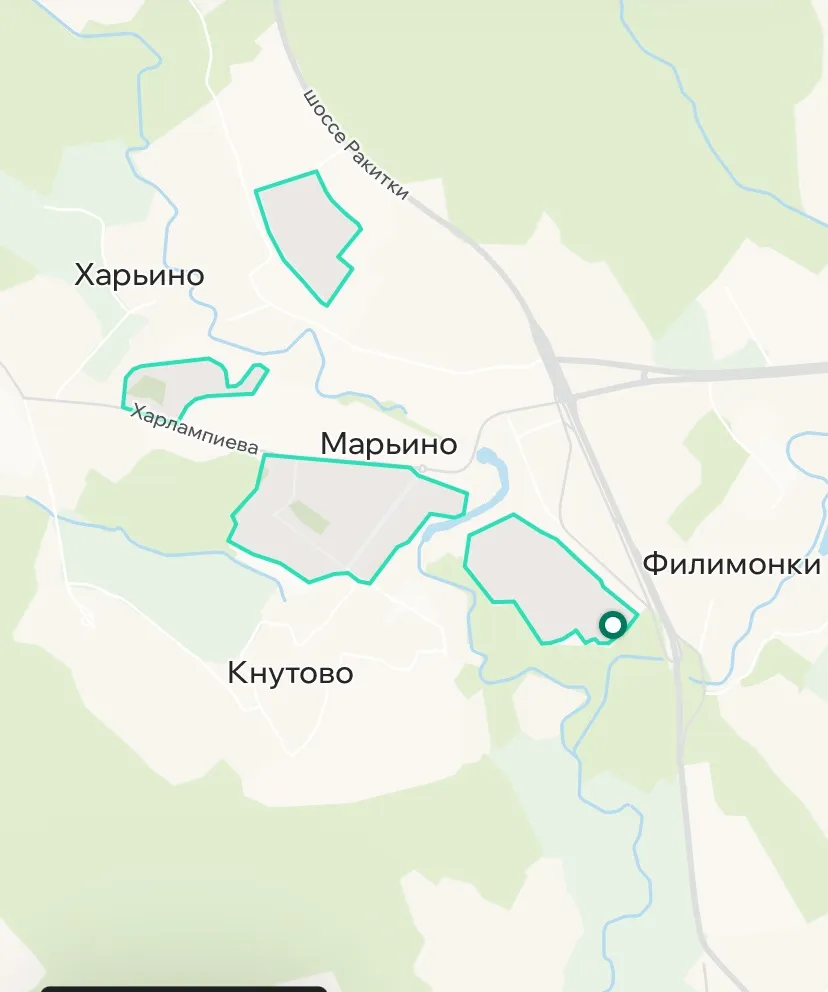 Зона покрытия Делимобиль в Марьино