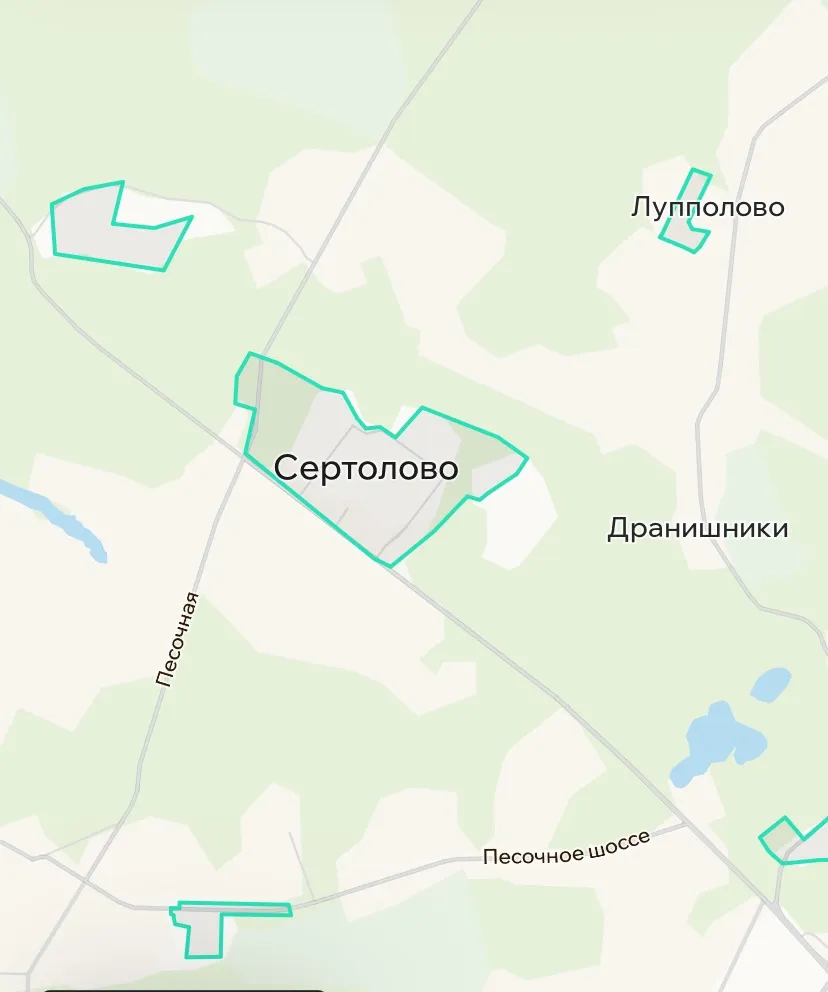 Зона покрытия Делимобиль в Сертолово