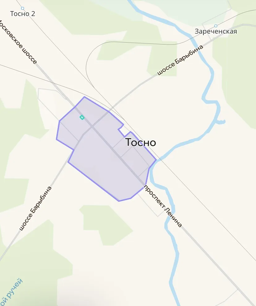 Зона покрытия Делимобиль в Тосно