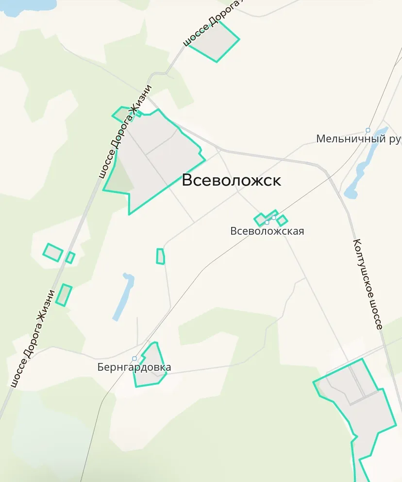 Зона покрытия Делимобиль в Всеволожске